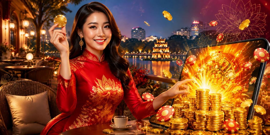 Hình ảnh đặt cược casino trực tuyến sinh động thể hiện không khí giải trí kỹ thuật số tại Việt Nam